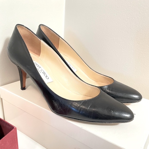 Jimmy Choo Romy 60 leather pumps, size 38.5 - Picture 1 of 3